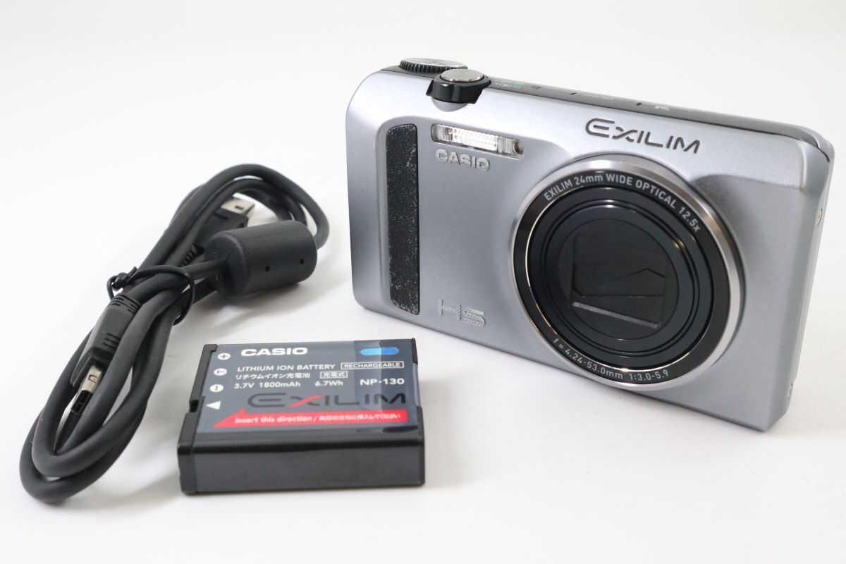 Casio カシオ EXILIM HS EX-ZR400 シルバーボディ コンパクトデジタルカメラ f01939