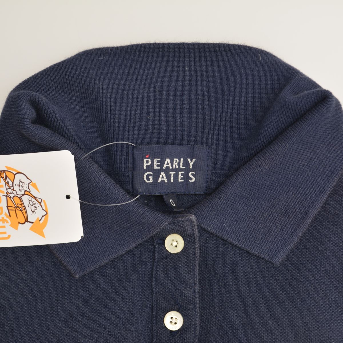 PEARLYGATES】055-0160508 ロゴ 鹿の子半袖ポロシャツ ハニカム鹿の子