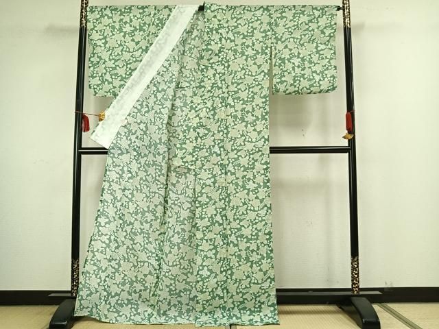Y2865◆美品 洗える夏着物 絽 辻が花 小紋 着物 美品【辻が花】絞り染 銀通し 小粋 上質 正絹 着物 袷s621