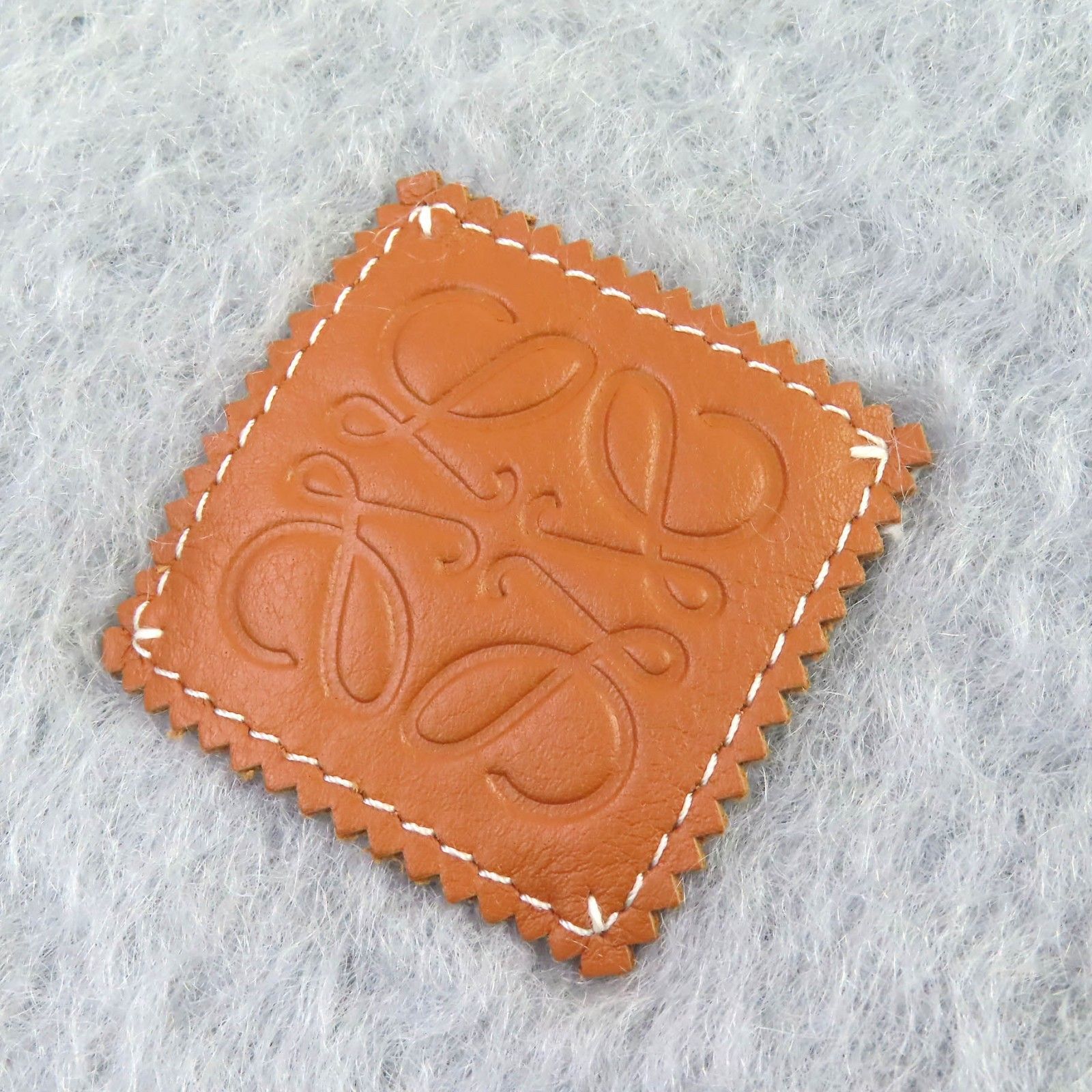 極美品△LOEWE ロエベ F655254X01 モヘア ウール アナグラムレザー  