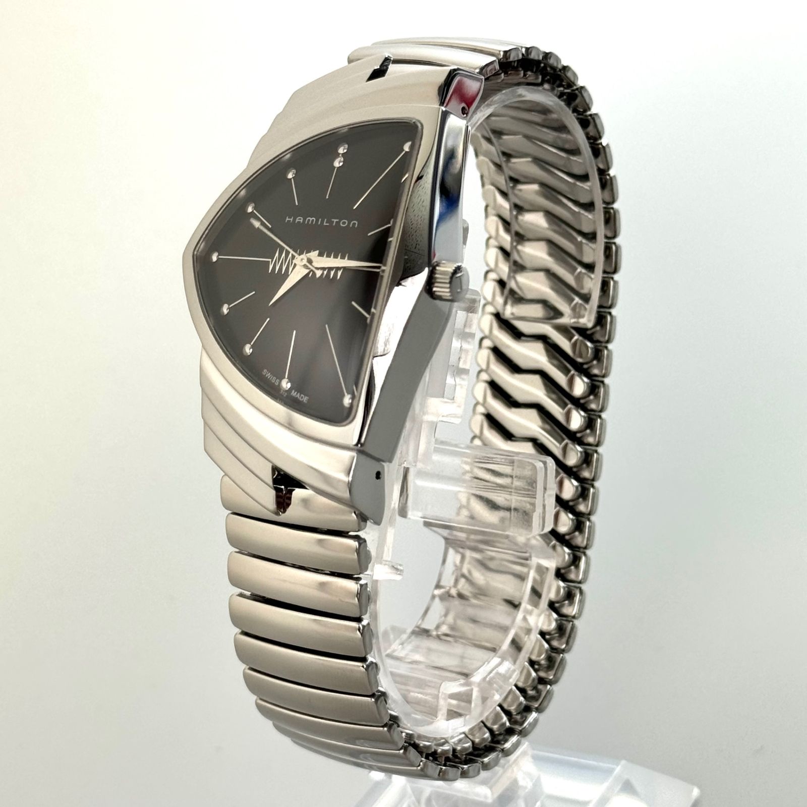 美品】ハミルトン HAMILTON ベンチュラ H244810 クォーツ 蛇腹ベルト 