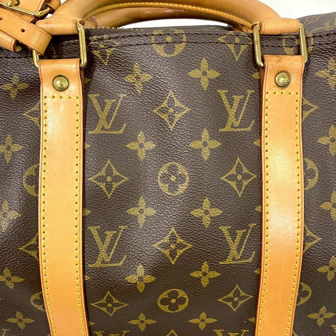 ルイヴィトン　キーポル50 モノグラム　ボストンバッグ　旅行バッグ　ポワニエ LOUIS VUITTON】キーポル 50 モノグラム パドロック ポワニエ