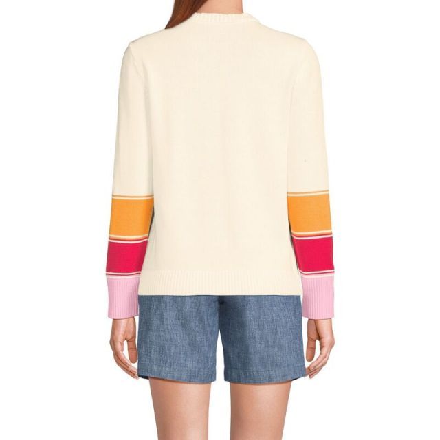 売れ筋商品|||ランズエンド ニット&セーター アウター レディース Plus Size Drifter Jacquard Crew Neck Sweater Paris heart Women's Drifter Cable Quarter Zip Sweater | Lands' End