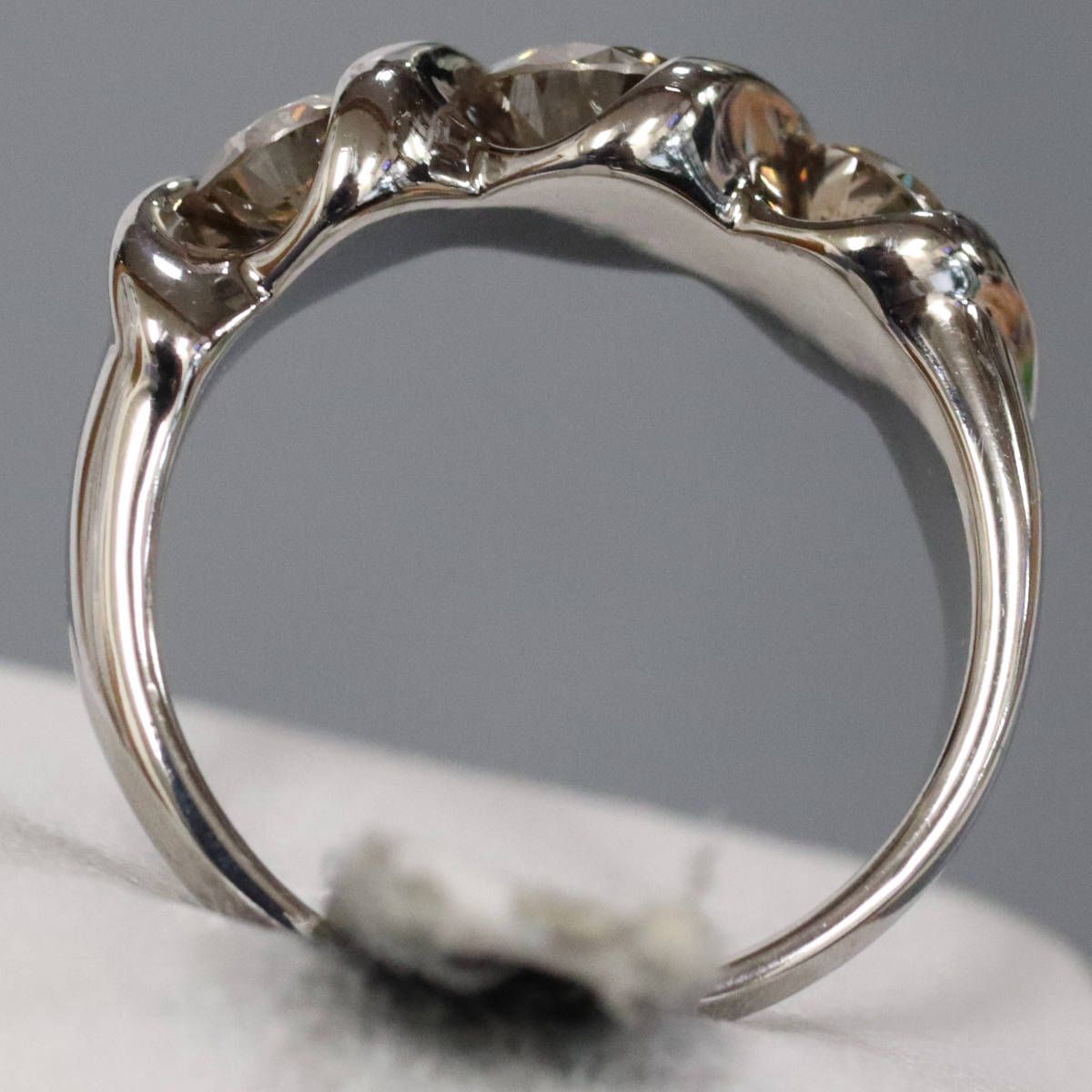 K18WGブラウンダイヤモンドリング D1.00 4.6g #8.5 - メルカリ 