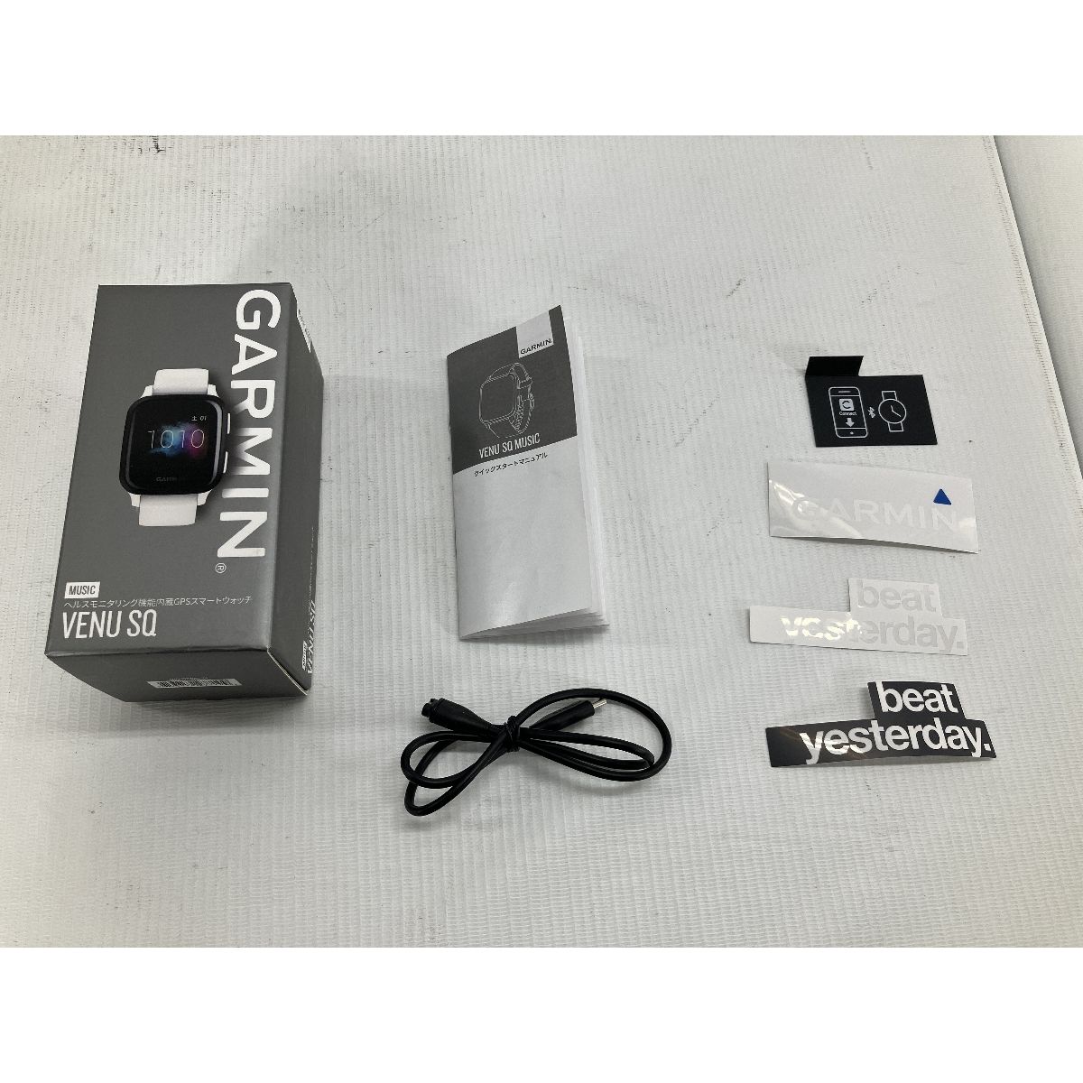 GARMIN VENU SQ GPSスマートウォッチ ヘルスモニタリング機能内蔵 ガーミン 中古 W9294213