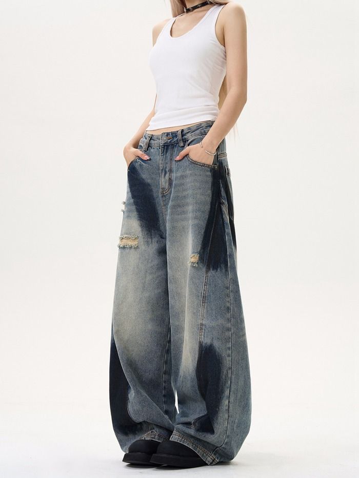 regleam】CURVE WIDE DENIM グレー ワイドパンツ xs