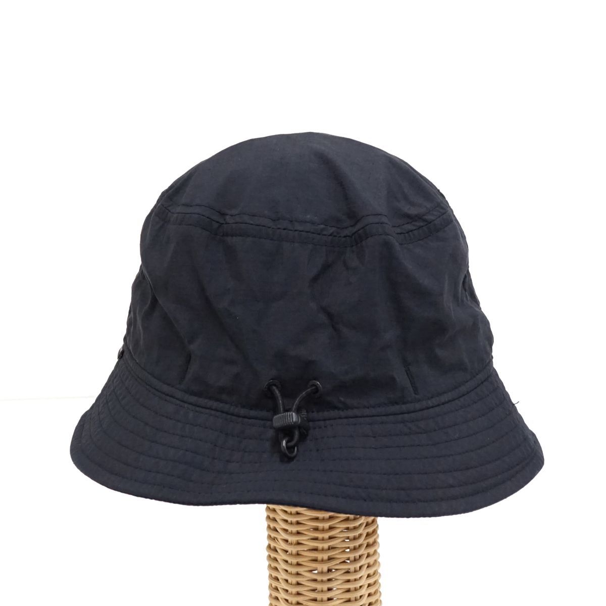 THE NORTH FACE キャンプサイドハット Mサイズ USED美品 NN41906 ザノースフェイス CampSideHat ブラック ナイロン 軽量 ロゴ バケハ 帽子 X5825