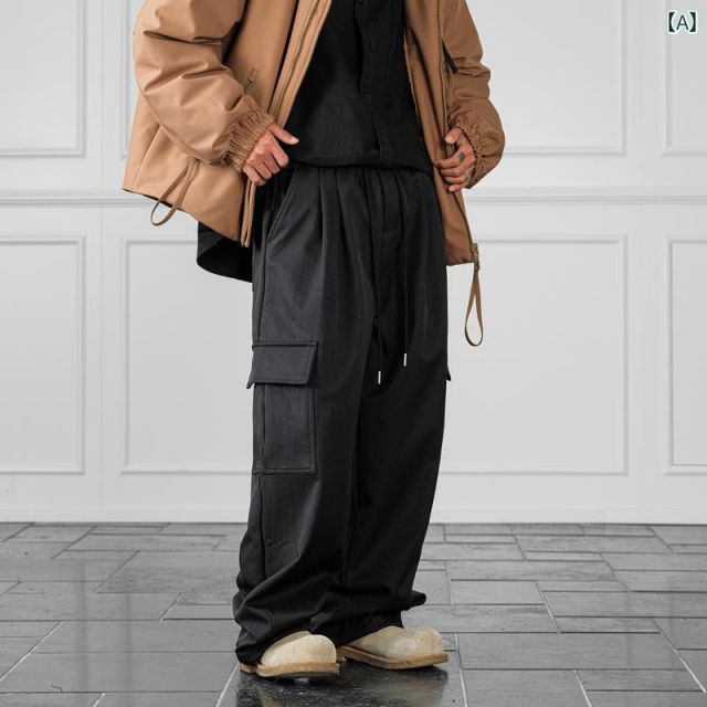 春 コーデ メンズ 用 服 シンプル ファッション オシャレ 大人 かっこいい 紳士服 アメリカン ストレート ポケット パンツ 秋 カジュアル 通勤スタイル ね着コーデ ゆったりシルエット 快適