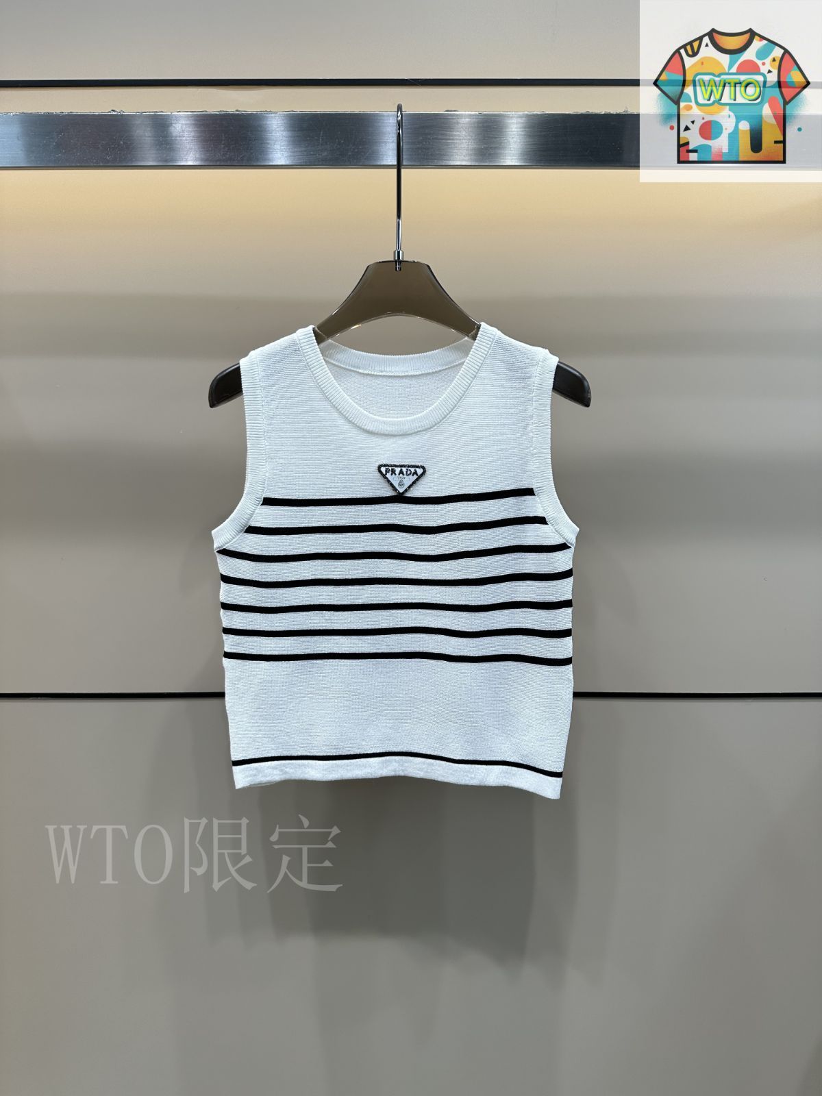 PRADA♥ベスト♡美品 今日特価】Prada 25 夏季 ストライプカラーブロック ニット