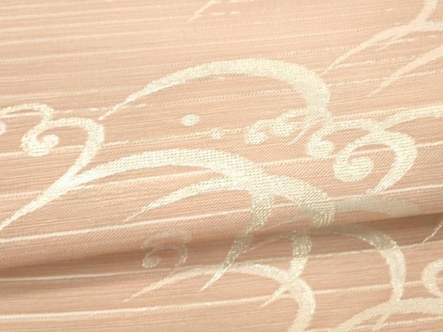 ◇【売切値下げ】507mnu5◇洗える夏帯 絽 格天井 銀糸 京袋帯 化繊◇美品 平和屋着物▽六通柄袋帯 扇面花蝶文 金銀糸 正絹 逸品