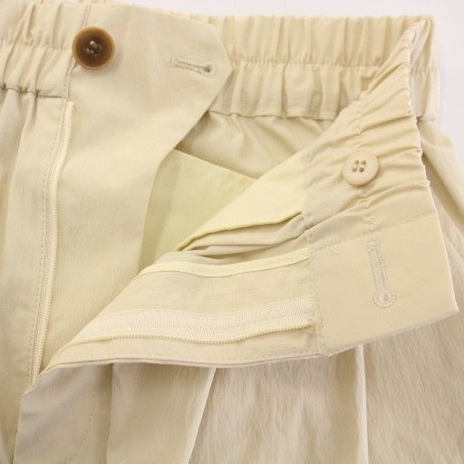 バビロン BABYLONE コットンナイロンタックパンツ スラックス イージー ウエストゴム ストレッチ 無地 F ベージュ 2410010706 BB DECORATOM_COM_BR