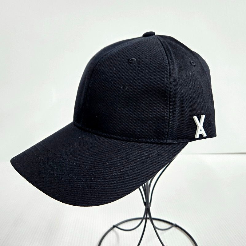 【中古美品】 VARZAR ROSE GOLD STUD OVER FIT BALL CAP バザール ベースボール キャップ 帽子 服飾雑貨 サイズ：F カラー：ブラック メンズ/レディース 【185-241222-ay-28-izu】