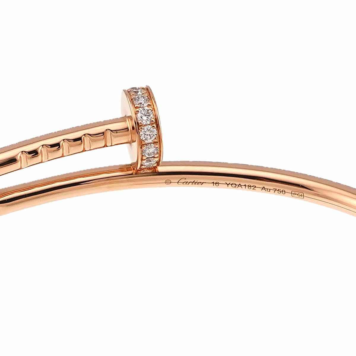 カルティエ Cartier ジュストアンクル SM #16 ブレスレット ダイヤ K18