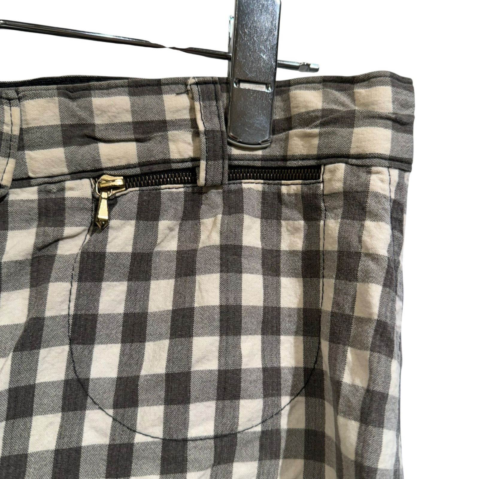 GUCCI ヴィンテージ ジョッパーズパンツ 42 GUCCI (グッチ) OLD GGボタン チェック柄ジョッパーズパンツ