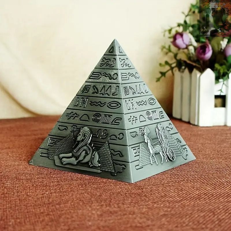 鉄製のエジプトピラミッド彫刻 置物 オブジェ ヒエログリフ インテリア 鉄製のエジプトピラミッド彫刻 置物 オブジェ ヒエログリフ インテリア