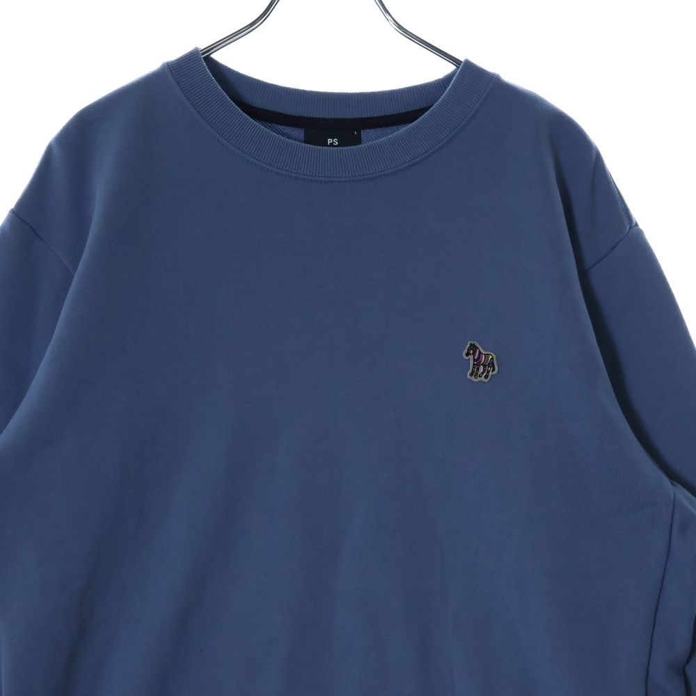新品 Paul Smith ポールスミス トレーナー L スウェット ブルー系 Paul Smith (ポールスミス) ゼブラワッペン付き ロングスリーブ