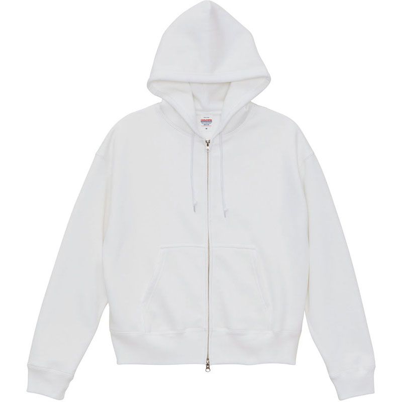 UnitedAthle ユナイテッドアスレ 10.0オンス T|C ボックスシルエット スウェット フルジップ パーカ 裏起毛 カジュアル スウェットパーカー 562101c-1 ホワイト