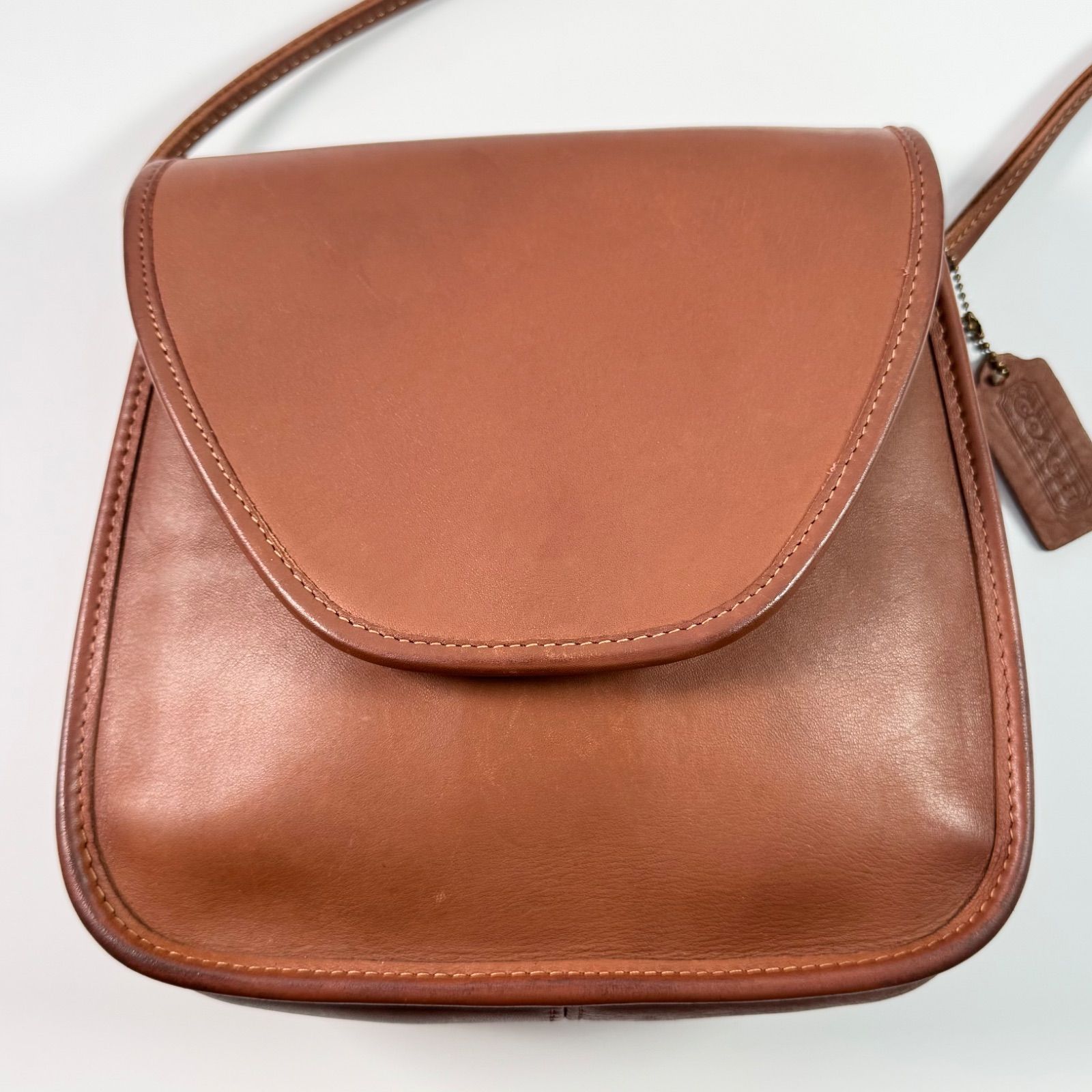 COACH オールドコーチ レザー ショルダーバッグ フラップ