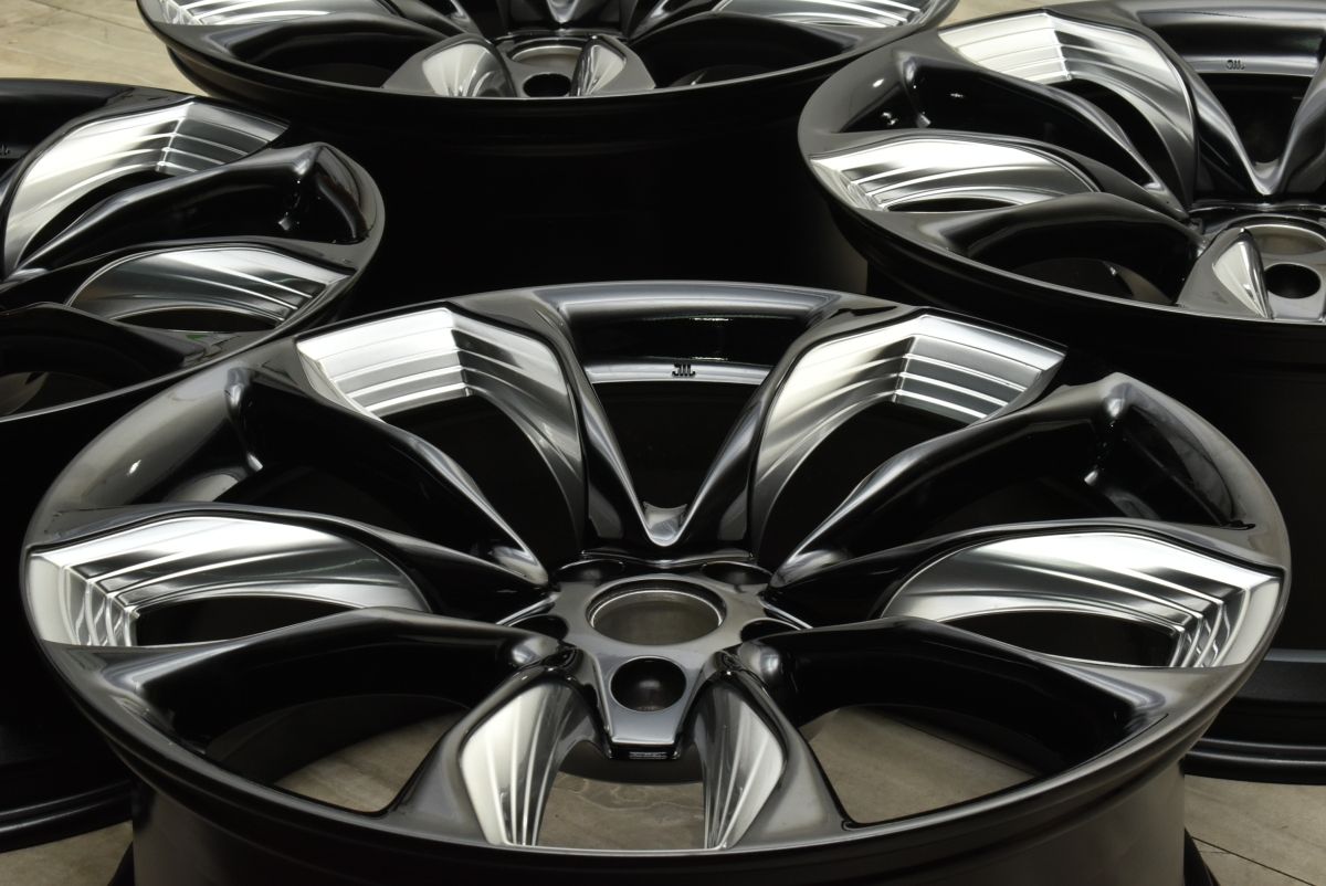 新車外し レクサス LC500h LC500 Sパッケージ 純正 21in 8.5J 9.5J 25 PCD120 球面座 鍛造 LEXUS LS500h LS500 クラウンセダン