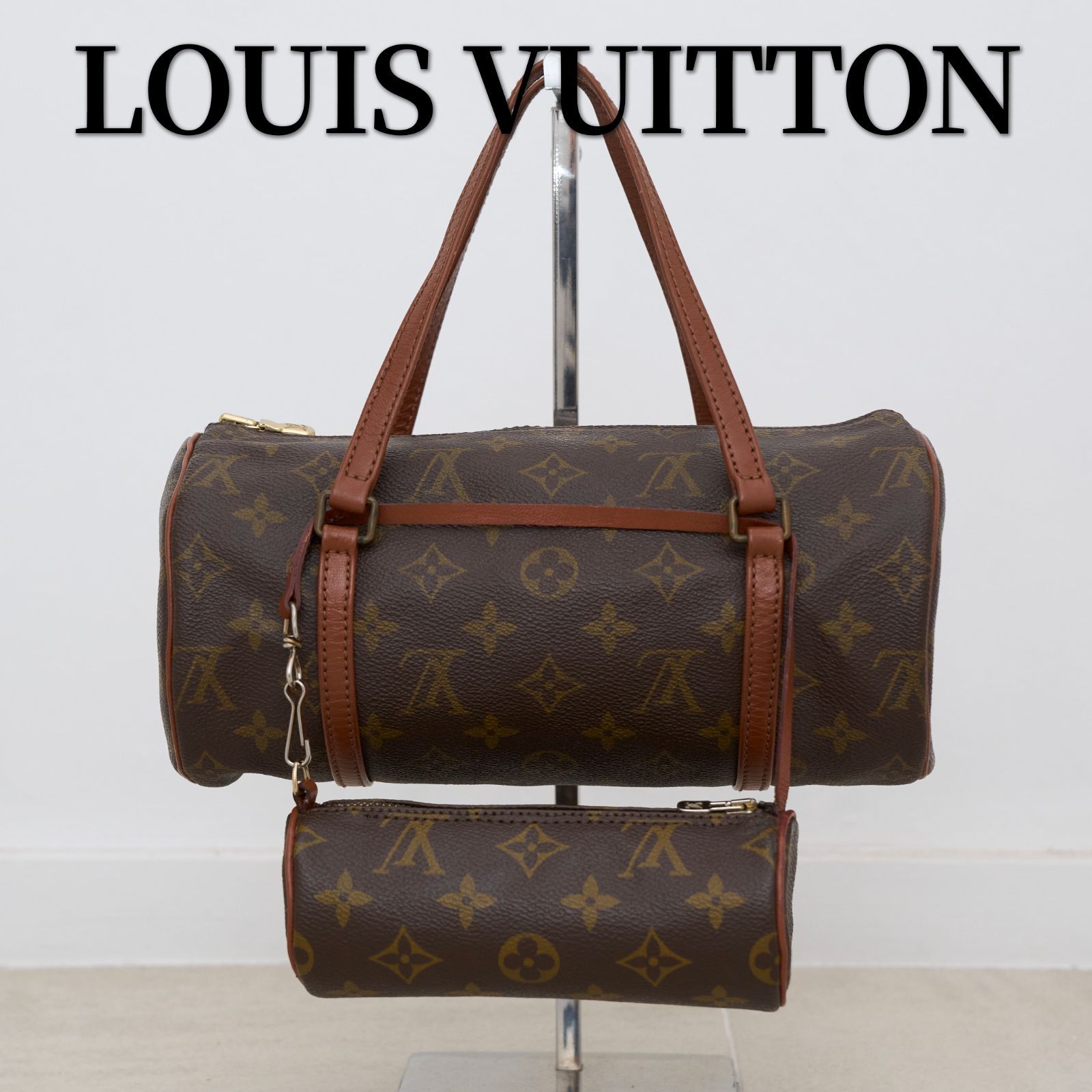 LOUIS VUITTON ルイヴィトン モノグラム 旧パピヨン30 ミニポーチ付 ハンドバッグ M51385 - メルカリ