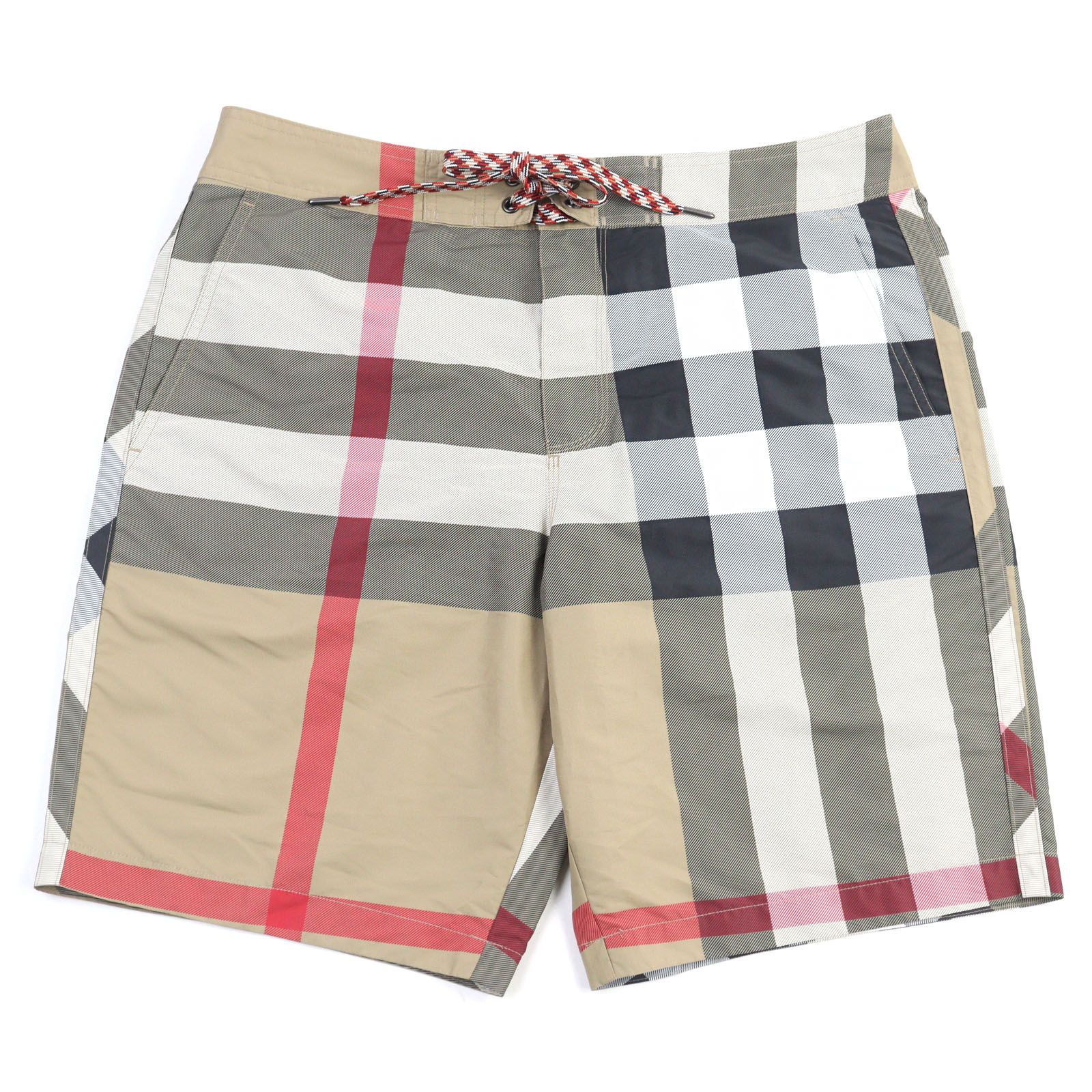 ○BURBERRY バーバリー 8022647 ティッシ期 ノバチェック スイムショーツ ショートパンツ ベージュ系 M メンズ