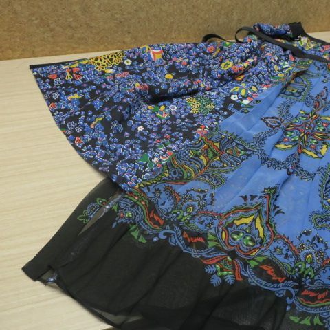 ペイズリー柄 プリーツスカート