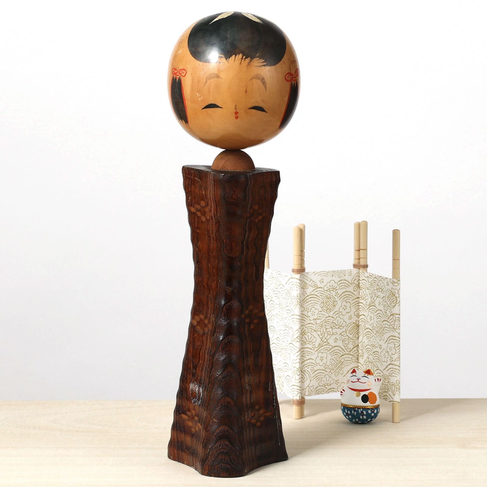 創作こけし　工人不詳 創作こけし 工人不明 高さ30cm | KOKESHI DOLL-Sosaku, vintage