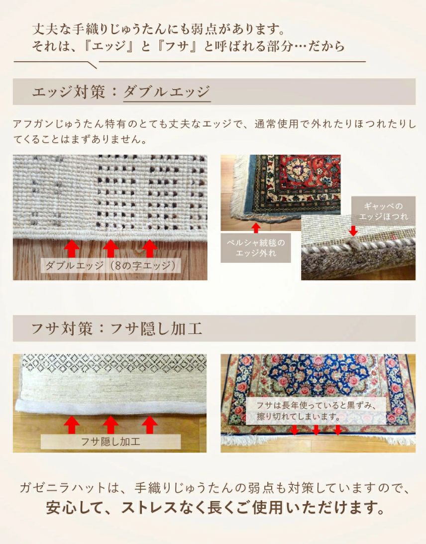 オールシーズン天然無染ラグ