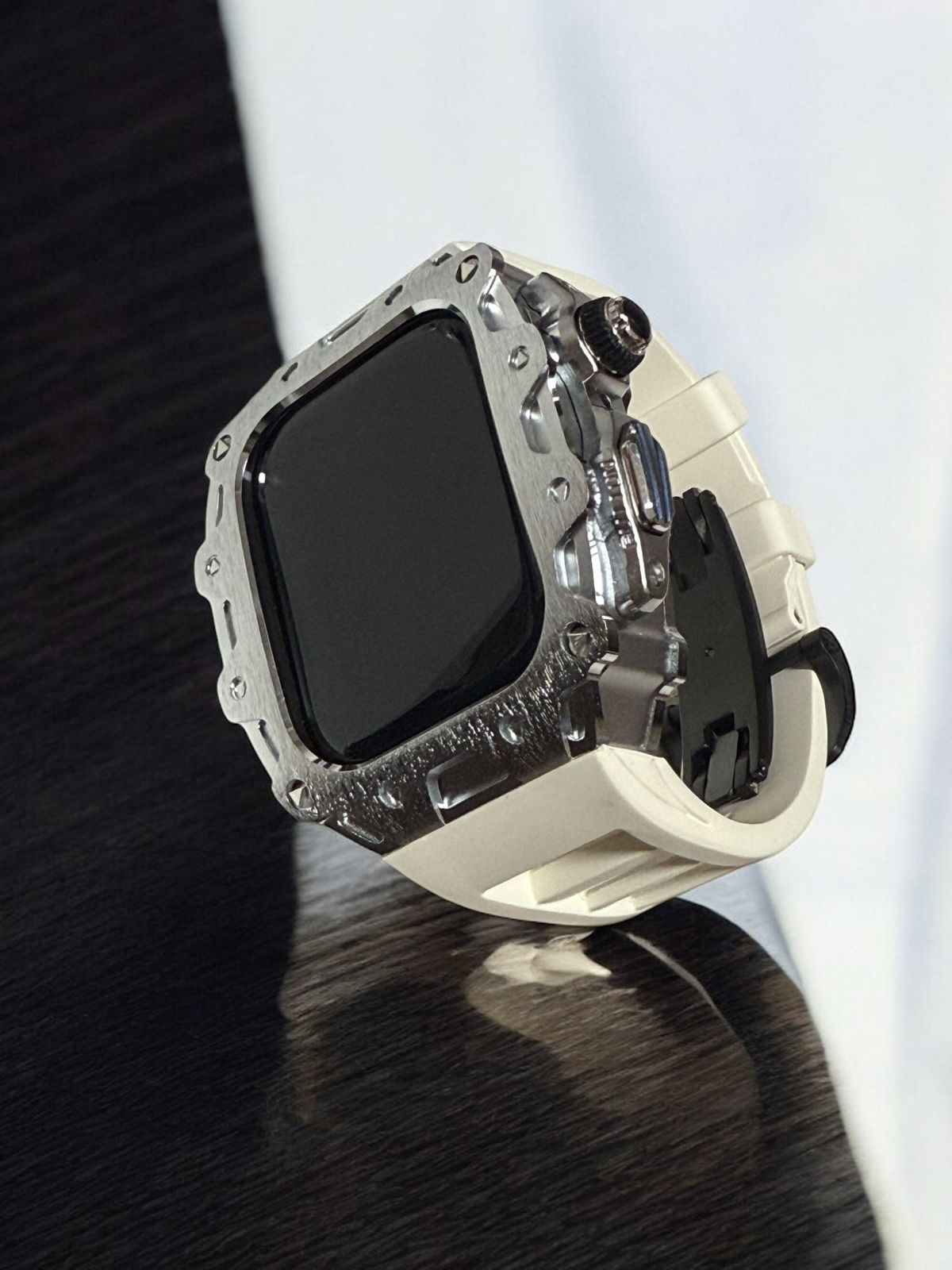 オーリー46mm アップルウォッチカスタムカバーケースApple Watchバンドラバーベルト 68
