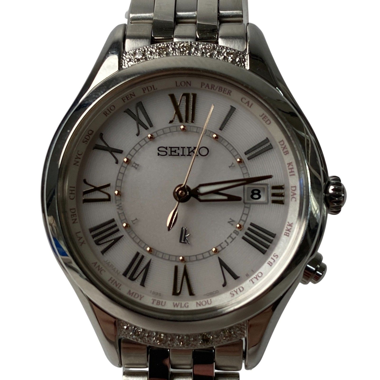 定価11万 セイコー SEIKO レディース ルキア ラグDX SSVV053 ソーラー