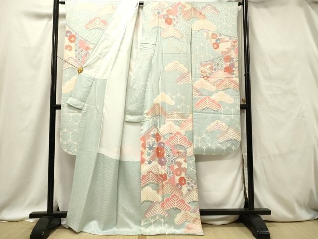 美品　振袖　花文様　金彩　沙耶型地紋　着物　正絹　薔薇色　ガード加工済 楽天市場】【新品】 振袖 着物 正絹 フォーマル 金彩加工 黒 紫