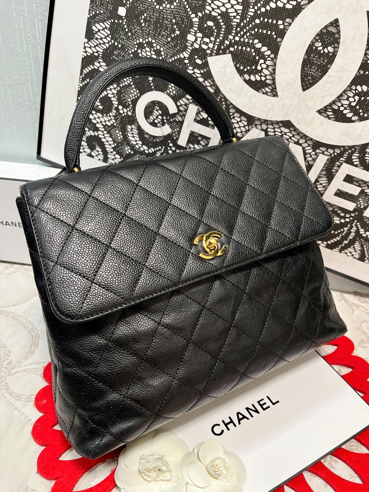 極上美品 シャネル CHANEL ケリーバッグ ハンドバッグ マトラッセ 042 極上美品 シャネル CHANEL ケリーバッグ ハンドバッグ