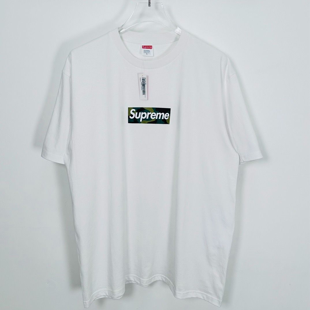 シュプリーム Supreme x Tiffany21FW Box Logo ゆったりとした半袖Tシャツ Supreme Tiffany & Co. Box Logo Tee