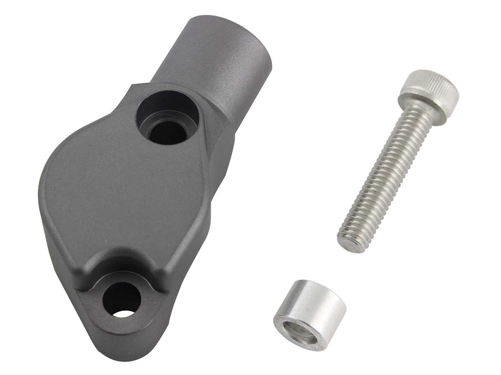 Color:ショットグレー ポッシュフェイス(POSH FAITH) バイク用品 ミラーアダプター brembo/NISSIN レーシングブレーキマスター ショットグレー 000704-29