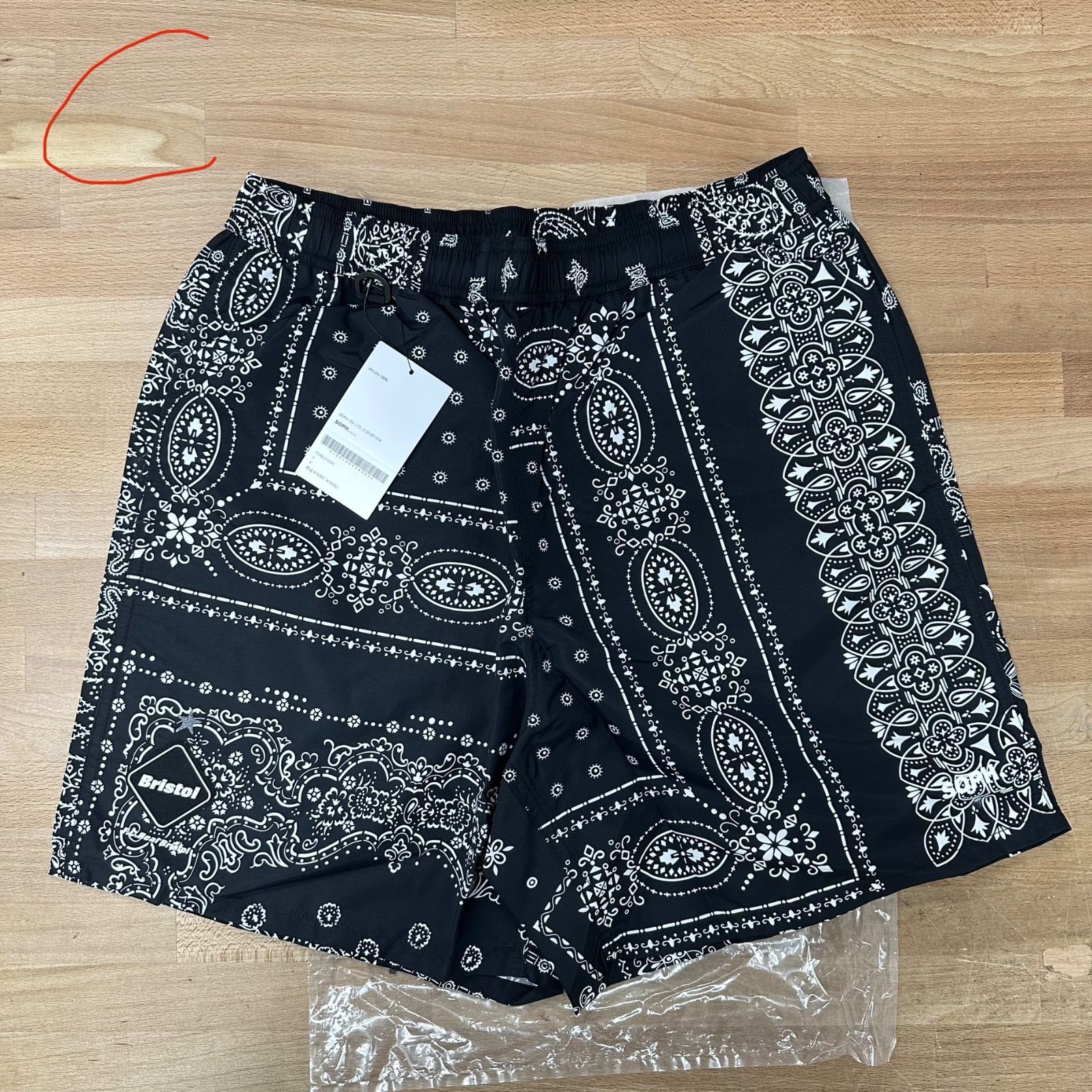FCRB NYLON EASY SHORTS バンダナ ネイビー S メンズ｜ショートパンツ 
