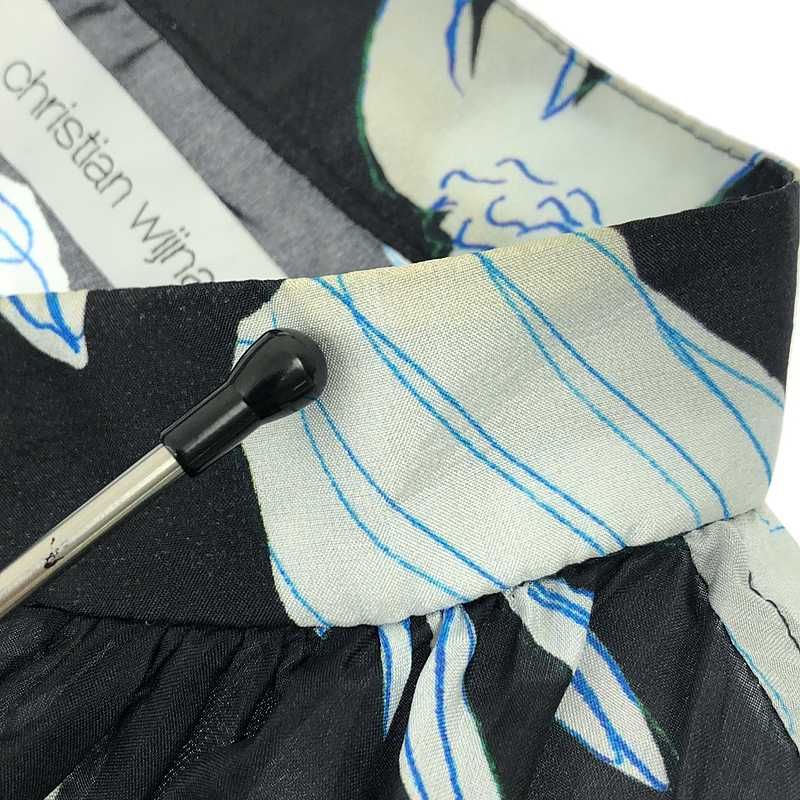 christian wijnants シルク ロングワンピース 34 グリーン Christian Wijnants / クリスチャンワイナンツ | シルク フラワー