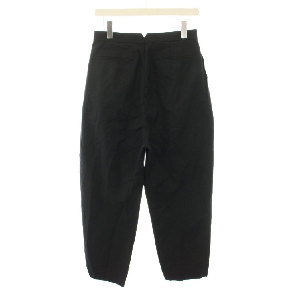 ブラミンク BLAMINK コットンモヘアウールタックテーパードパンツ スラックス ジップフライ モヘヤ混 38 黒 ブラック 7914-299-0229 YT