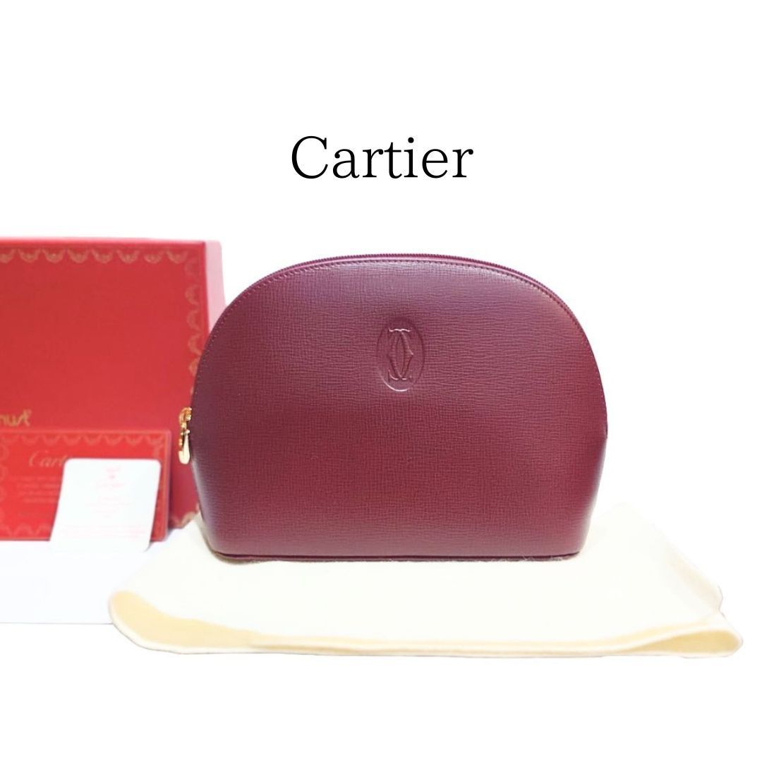 ヴィンテージ Cartier カルティエ マストライン ポーチ メイクポーチ  