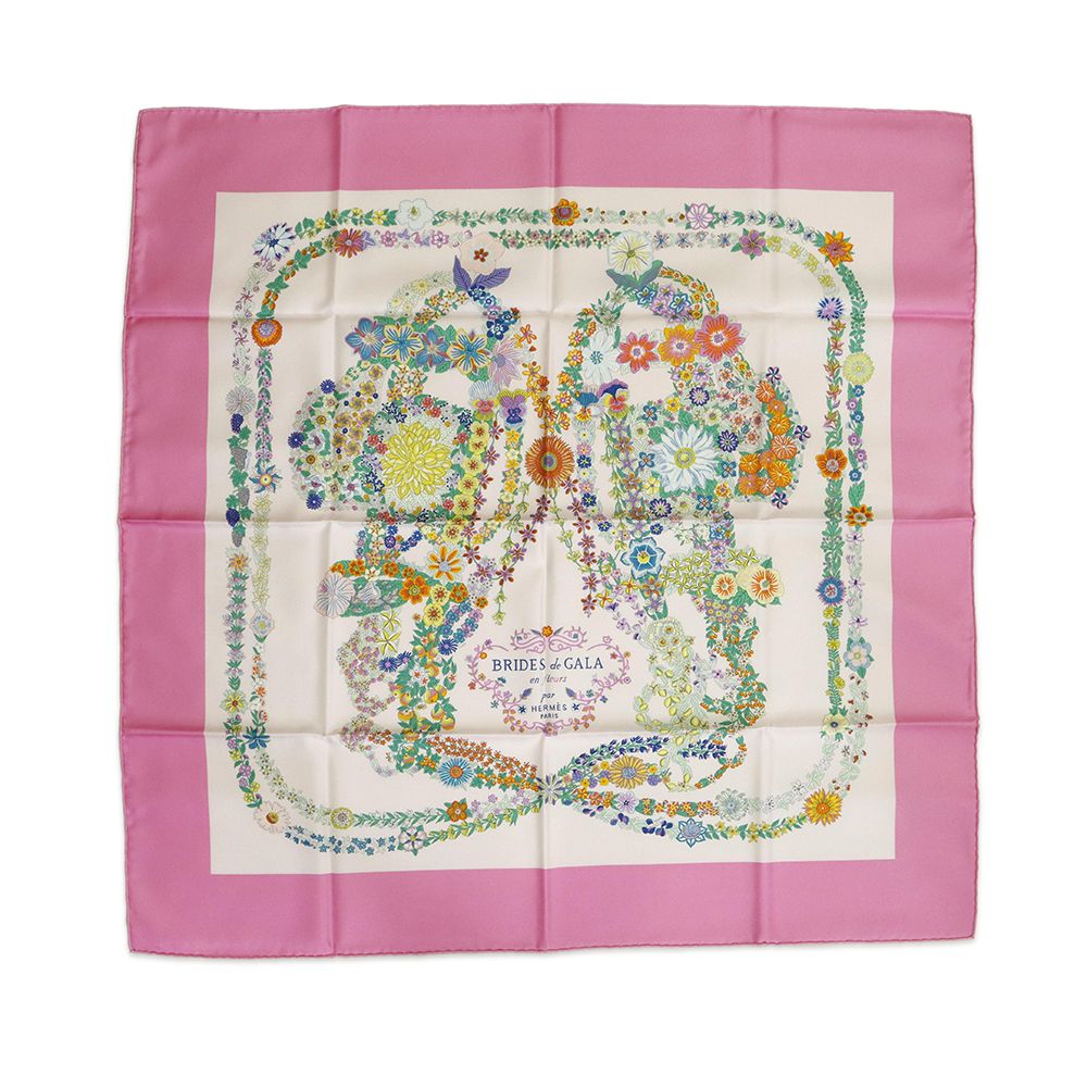 エルメス スカーフ カレ90 ブリッド・ドゥ・ガラ・アン・フルール