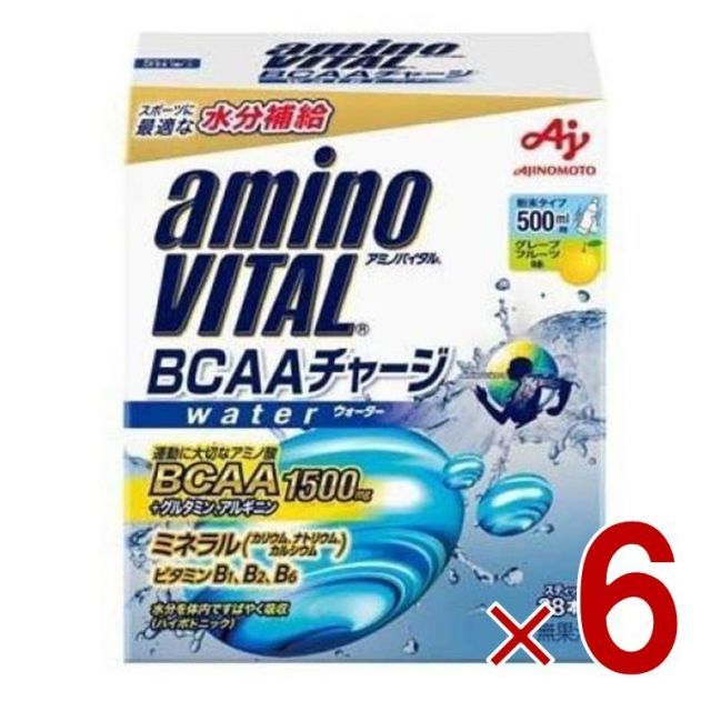 味の素 アミノバイタル BCAAチャージ ウォーター グレープフルーツ味 7g×28本入 AMINO VITAL 6個