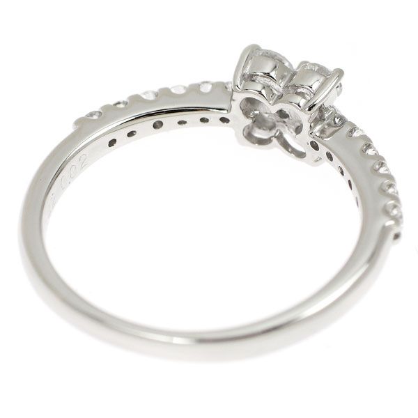 Pt900 パライバトルマリン ダイヤモンド リング 0.02ct D0.42ct
