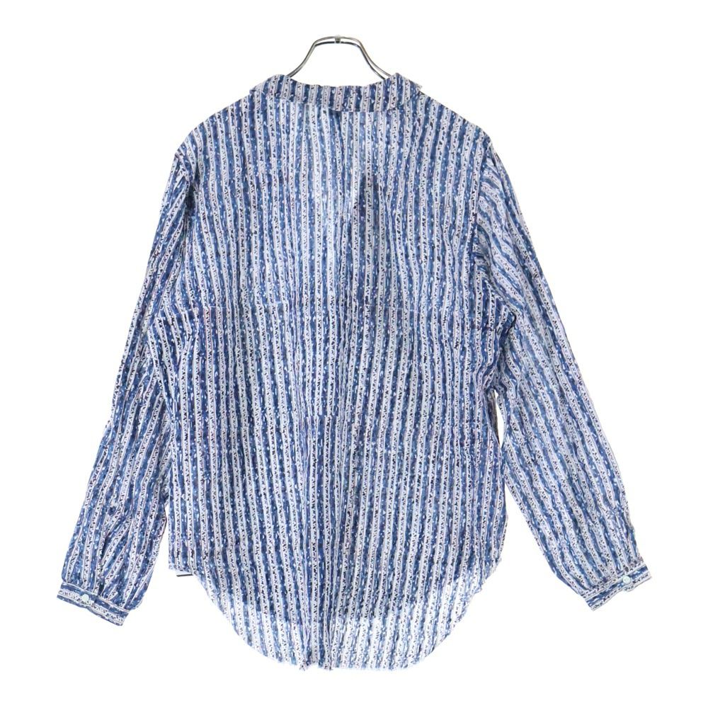 ナイスネス 24 AW ASHA.L アシャ.L ストライププリント 長袖ペザントシャツ ブルー レッド ホワイト NN-5703 Y 13