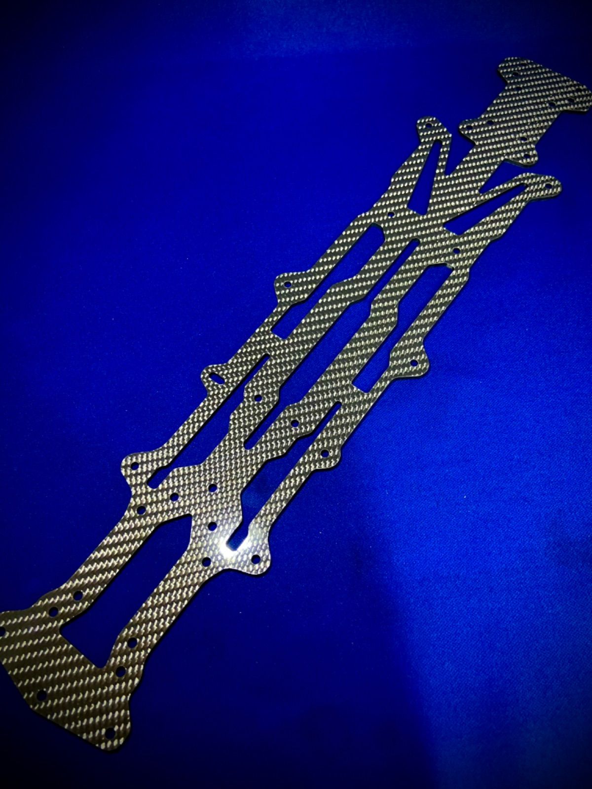 特注シルバー仕様　ヨコモ YD-2R用ナローメインシャーシ　蕨山Carbon 特注シルバー仕様 ヨコモ YD-2R用ナローメインシャーシ 蕨山