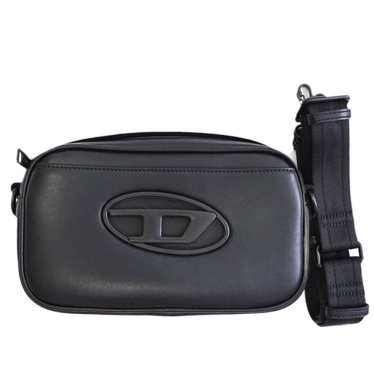 2026◆最 ◆DIESEL◆ディーゼル◆オーバルD ロゴ カメラバッグ ショルダーバッグ◆ブラック 黒◆holi-d camera bag 取り外し ショルダーストラップ バッグ 鞄 メンズ ♥ 正規品