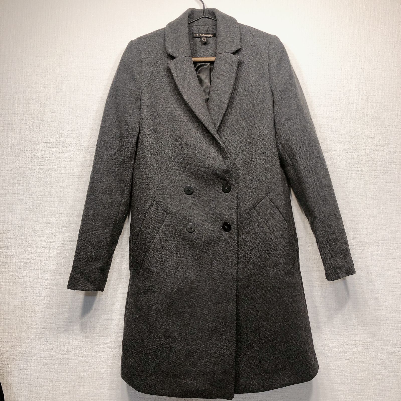 ZARA TRF outerwear ロングコート チェスター グレー XS - メルカリ