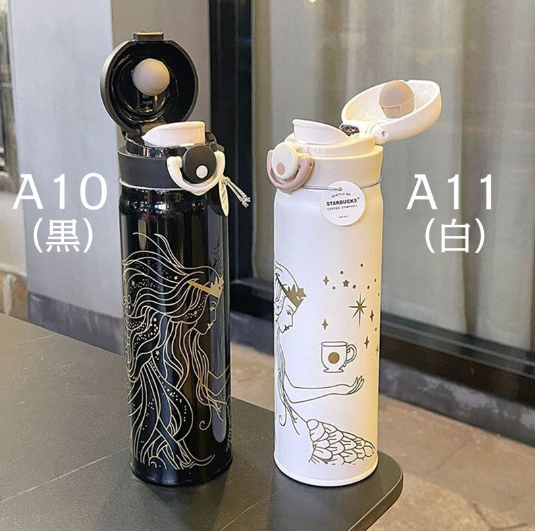 スターバックス starbucks 水筒 魔法瓶 保冷保温 魔法瓶直飲み ステンレスボトル クラシック ブラック ピンク ホワイト 水筒 500ml 男女兼用 軽量構造