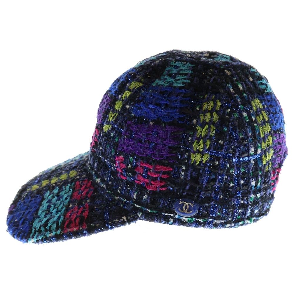 【新品未使用】CHANEL　シャネル　キャップ　ツイード CHANEL (シャネル) 6PANEL TWEED CAP 6パネル ココマーク