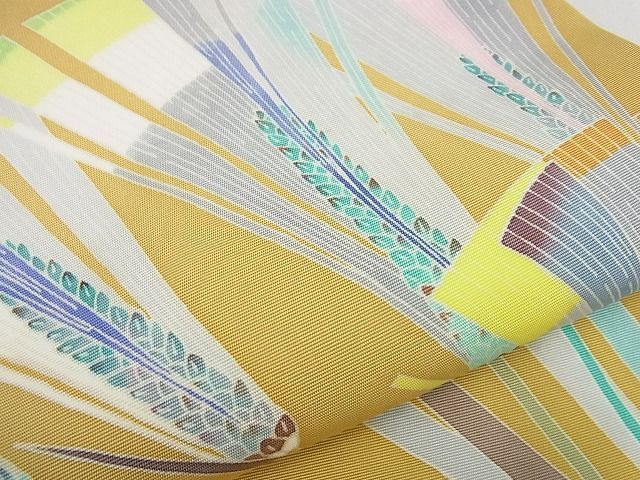 平和屋本店□極上 本加賀友禅作家 中町博志 塩瀬 九寸名古屋帯 草木文  