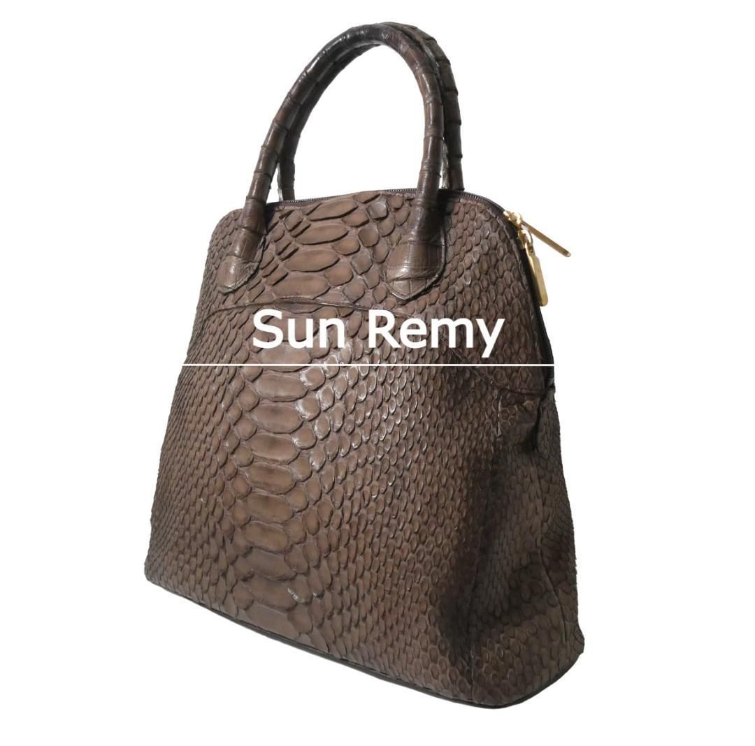 美品 Sun Remy サンレミー ハンドバッグ トートバック パイソン レザー