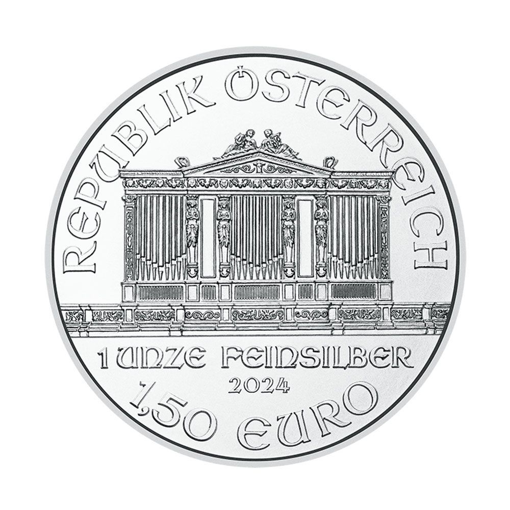 オーストリア　2024ウィーンフィルハーモニー 1.5ユーロ 1オンス銀貨 オーストリア 2024 ウィーンフィル 1.5ユーロ 1オンス 銀貨 【1